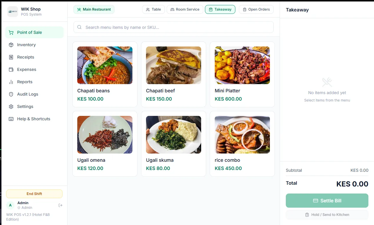 WIK Hotel POS Interface
