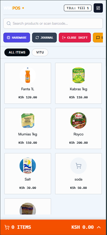 WIK Online POS Browser & Mobile SaaS Dashboard Preview